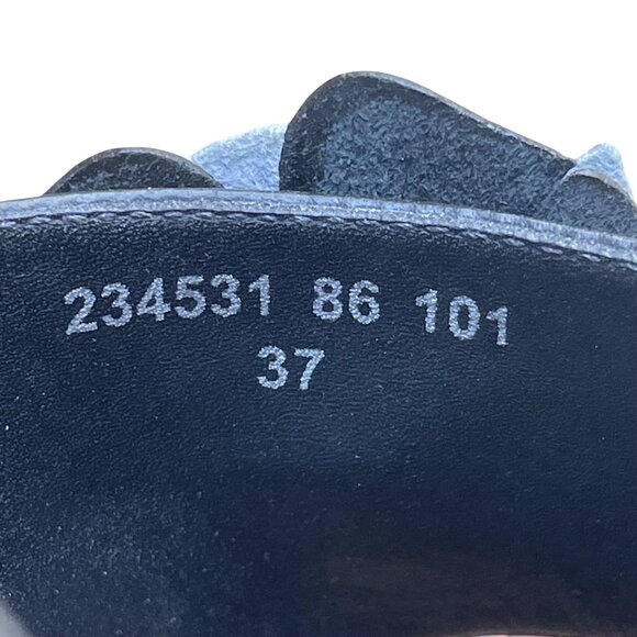 Ecco Women’s Black Leather Flower Accent Open-Toe Mule Sandals Size 37 - Picture 5 of 9